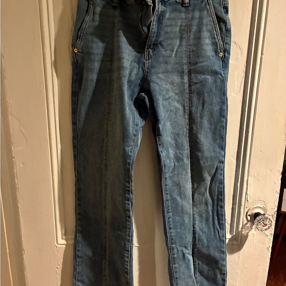 Michael Kors Flare Blue Jeans Slit Front